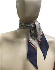 Gucci Twill Monogram GG Bees Twill Neck Bow Scarf